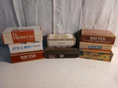 (8) Vintage Cigar Boxes