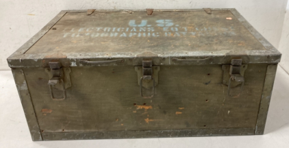 Vintage Wooden Army Trunk