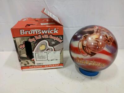 Brunswick Marines LE Bowling Ball, 8 lbs, USMC Graphics, Serial 60-400317-938