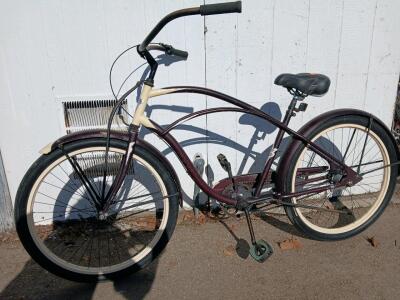 26" Vintage Schwinn Crusier Bike (Maroon And Cream)