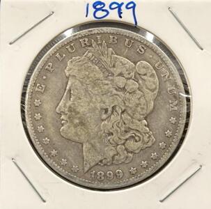 1899-O Morgan Silver Dollar, New Orleans Mint, 90% Silver, 38.1 mm Diameter, Reeded Edge