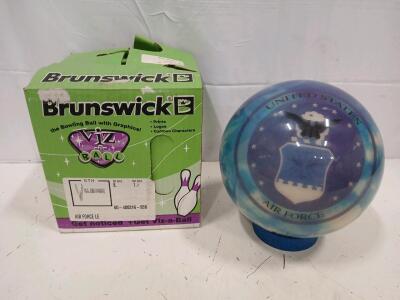 Brunswick Viz-a-Ball, U.S. Air Force Design, 8 lbs Bowling Ball
