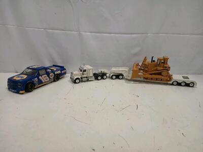 Chevrolet NASCAR Truck, CAT D10N Bulldozer & Grove Trailer Set