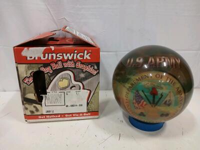 Brunswick Army LE Viz-A-Ball, 8 lbs, U.S. Army Graphics, Serial: 60-400314-938