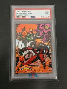 1992 Upper Deck Fanimation #510 Jordan/Bird PSA 9 Mint Trading Card
