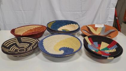 (10) Hand Woven Baskets