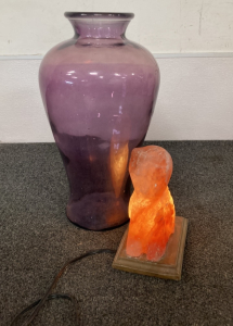 Himalayan Pink Salt Lamp And Large Vase