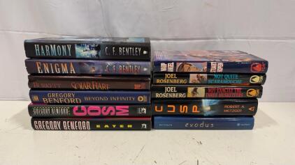(11) Books Including Joel Rosenberg And Gregory Benford