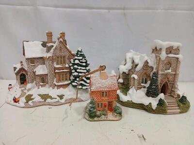 Collectible Christmas Village Figurines, Lemax, Snowy Scenes, 1990s