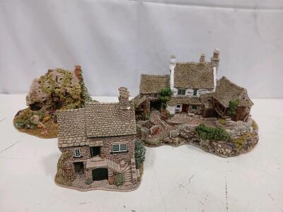(3) Lilliput Lane Cottage Figurine, 1992, Multicolor, Resin