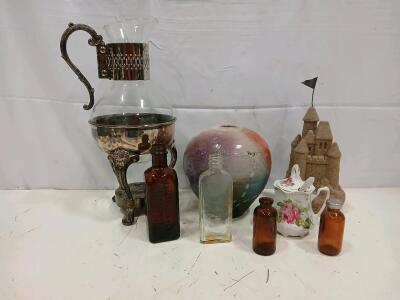 (1) Sliver-Plated Pitcher & More Assorted Glassware