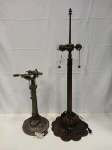(2) Vintage Tiffany-Style Table Lamp Bases