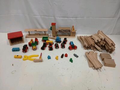 BRIO Wooden Train Set, Approx. 60 Pieces, 10 Train Cars, Accessories Included