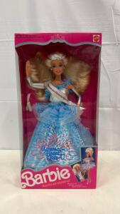 Mattel Barbie American Beauty Queen 3137, 1991, NRFB, Blue Gown, Tiara, Complete in Box