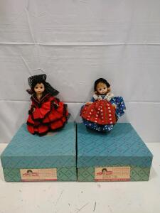 Madame Alexander German 723 And Spanish 795 Collectible Doll, 8", Original Box