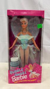 Bubble Angel Barbie 1994 Mattel #12443, Magic Bubble Wings, Boxed, Made in Malaysia, 4oz Solution