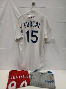 Majestic Authentic Dodgers Jersey, Furcal #15, Size 46, Autographed And 2 More