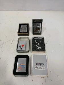 (4) Assorted Vintage Zippo Lighters