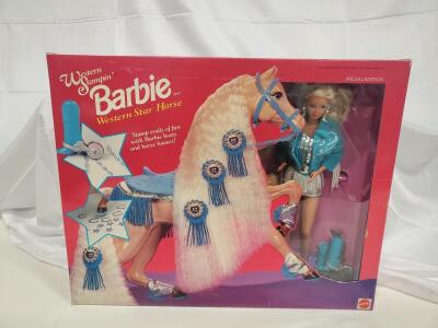 1993 Mattel Western Stampin' Barbie with Western Star Horse Doll Set