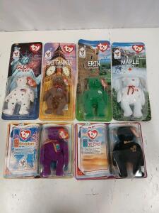 Ty Beanie Babies Set - Erin, Maple, Glory, Britannia, The End, Millennium