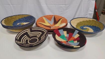 (10) Hand Woven Baskets