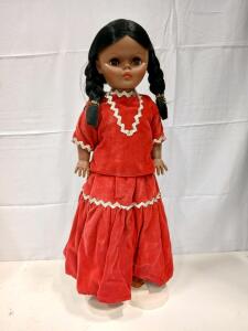 Vintage Native American 24" Doll Girl