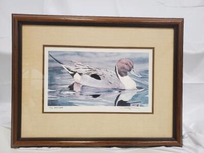 Signed Daniel Smith Artist Proof Print 12/35, Pintail Duck, Framed, Hand-Signed