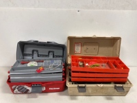 (2) Fishing Tackle Box With Fishing Supplies Inside
