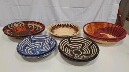 (10) Hand Woven Baskets