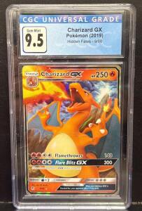 2019 Pok&eacute;mon Charizard GX, Hidden Fates, CGC 9.5, Card #9/68
