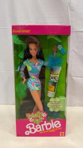 Totally Hair Barbie Brunette 1991 Mattel #11124 NRFB, Dep Styling Gel, Accessories, Malaysia