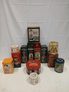 (13) Assorted Vintage Tin Cans