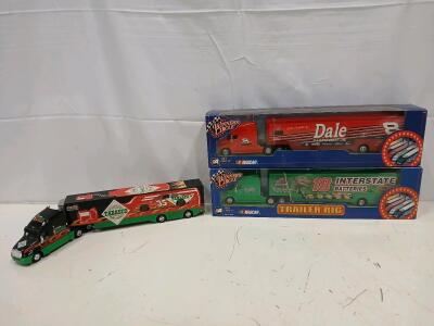 Winners Circle 1:64 NASCAR Trailer Trucks, Bobby Labonte, Dale Earnhardt Jr., Tabasco #35