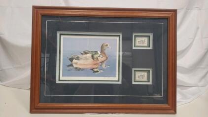 24"x17.25" 1984 Stamp Duck Picture Willam C Morris