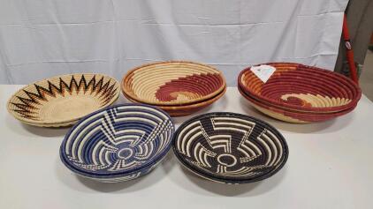 (10) Hand Woven Baskets