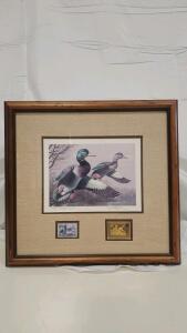 17"x18" 1988 California Duck Stamp Picture Signed By Robert Steiner