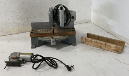 Rockwell Miter Saw, Skilsaw Jig Saw, & Rock Maple Mitre Box