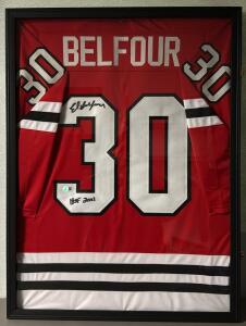 Autographed Ed Belfour Chicago Blackhawks Jersey #30, Beckett Certified