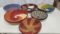 (10) Hand Woven Baskets