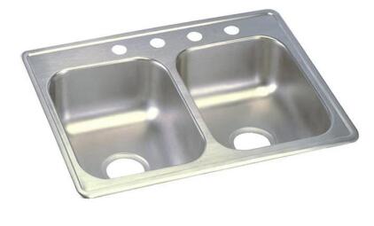Elkay Dayton D225194 Equal Double Bowl Drop-in Sink, 25 x 19 x 6.5, Stainless Steel