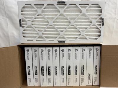 Grainger Pleated Air Filters 6B975, 12x24x2, MERV 8, UL Certified, 12-Pack