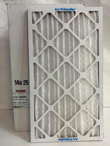 Air Handler 5W892 Pleated Air Filter 14x25x1 MERV 7, Box of 12, General HVAC Replacement