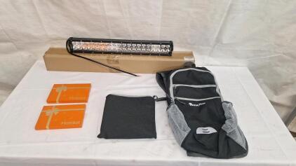 (1) Dual Row, 21" LED Light Bar, (1) Day Pack W/ Storage Bag & (2) Hot Dot Rechargeable Hand Warmers