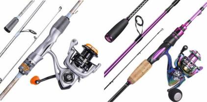 (2) Sougayilang 6&rsquo; Fishing & Casting Rod Combos, 2000 Reels, Left & Right Hand Interchangable