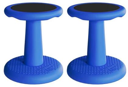 (2) Pack G Pack Pro Kids Wiggle Stools, Blue, 17.7&rdquo; Height