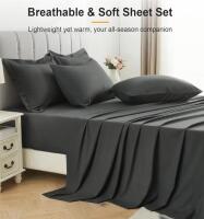 Gray Queen Comforter Set 7 Piece And Fluffy Gray Rug 8x10 for Bed Room - 3