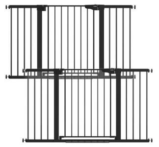 Cumbor 2 Pack Baby Gate For Stairs, 29.7-54.2&rdquo;, Black