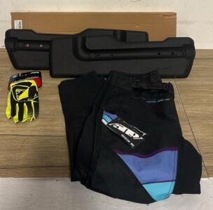 Answer Racing A20 Pants, Troy Lee Designs Youth XL Air Gloves, Off-Road Saddle Bags Plastics Set Black