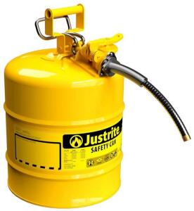 Justrite 5 Gallon Type II Yellow Safety Can For Diesel W/ Flame Arrester