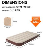 Gorich Beach Tent Sun Shelter For 3 Persons And MOBI GARDEN Twin Air Mattress W/ Built-in Pump - 5